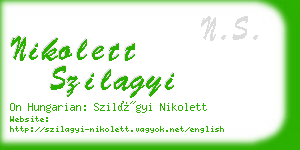 nikolett szilagyi business card